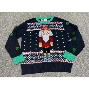 New Mens Ugly Christmas Sweater Spencers Nut Buster Sweater XL
